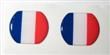 2X France flag 3D Decals