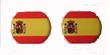 2X Spain Spanish flag 3D Decals