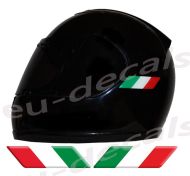 Helmet Italy Italian Flags 3D Decals Set Left and Right