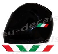 Helmet Italy Italian Flags 3D Decals Set Left and Right