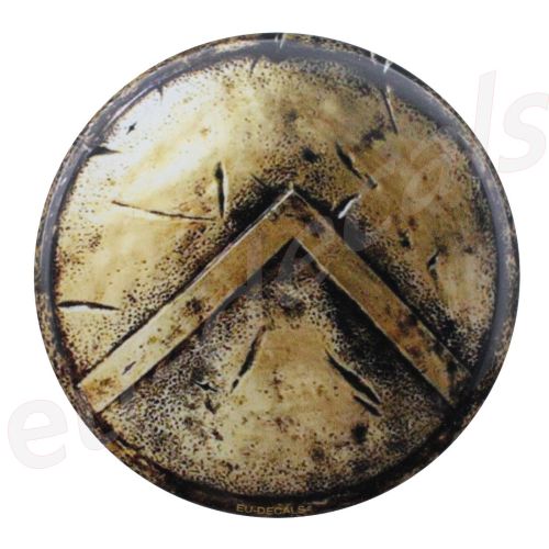 Spartan standard shield bronze 70mm 3D Decal